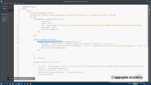 Parsing API data with jQuery: Lesson 149 смотреть онлайн