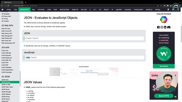 #123 JavaScript Bangla Tutorial | JS JSON | JSON Syntax смотреть онлайн