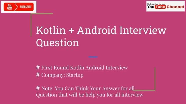 Android Kotlin Interview Practice Questions for First Round | Part #1 смотреть онлайн
