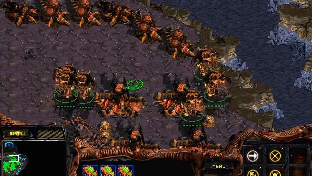 StarCraft: Brood War - 1 Zerg Vs 7 Zerg ( Vs 7 Computers ) Map: Big Game Hunters