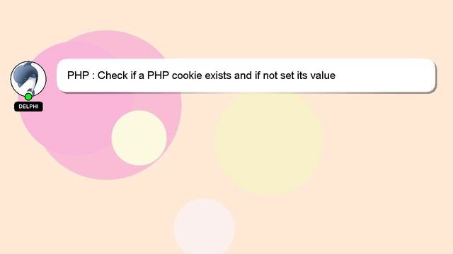 PHP : Check if a PHP cookie exists and if not set its value смотреть онлайн