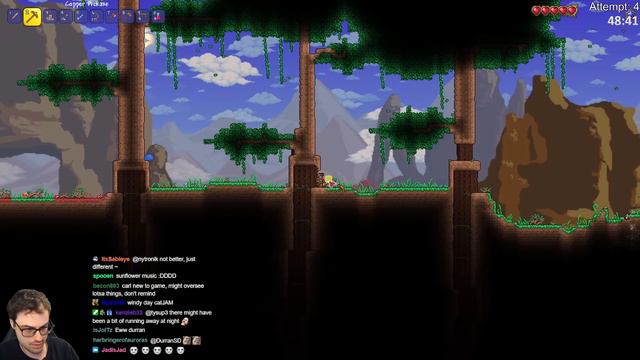 JEFFREY HELP ME // Terraria CHALLENGE: Hardcore Expert First Playthrough Episode 1 смотреть онлайн