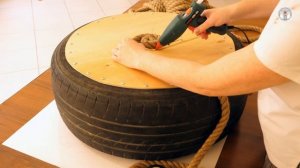 Мастер-класс по изготовлению пуфа из шины