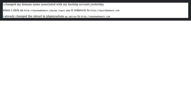 Wordpress: wp_login.php redirects to old domain смотреть онлайн