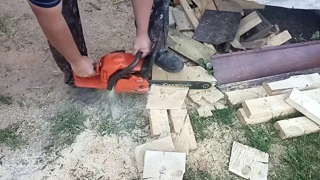 husqvarna 140 первый запуск после ремонта и сразу в работу. смотреть онлайн