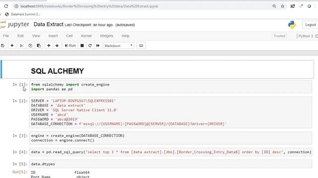 Connect to SQL server with python using sqlalchemy смотреть онлайн