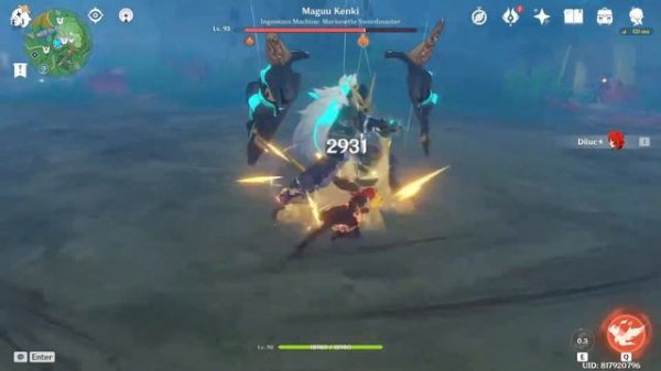 Solo Diluc vs Maguu Kenki NO DAMAGE