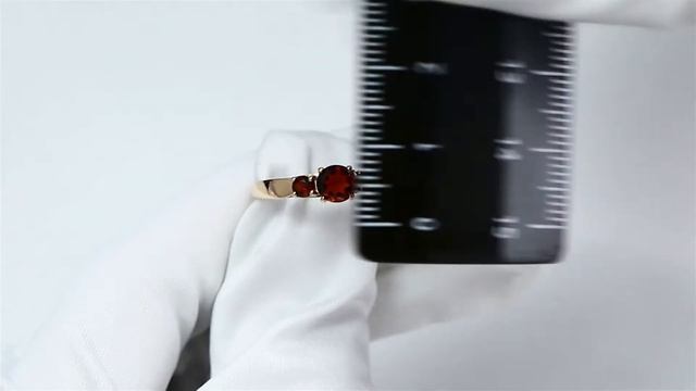 Золотое кольцо КЮЗ Del'ta D313296 с гранатом смотреть онлайн