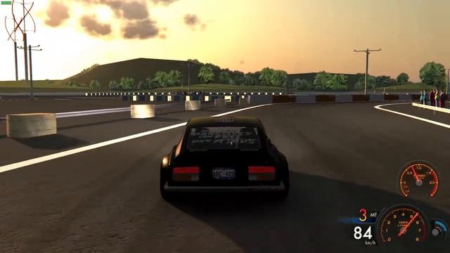 Nissan Fairlady 240z - Proving Round Drift With Mouse Steering (Assetto Corsa смотреть онлайн