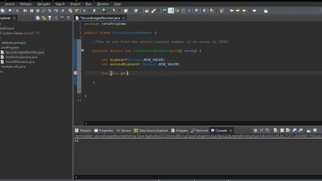 Java program to find the 2nd largest number in an array | Find Second largest element in an array смотреть онлайн