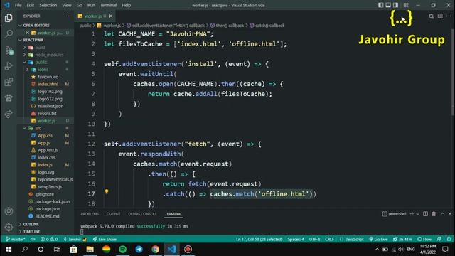 React JSda Progressive Web Dastur tuzamiz (PWA) смотреть онлайн
