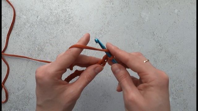 Узор №1. Полустолбик с накидом. Вязание крючком. смотреть онлайн