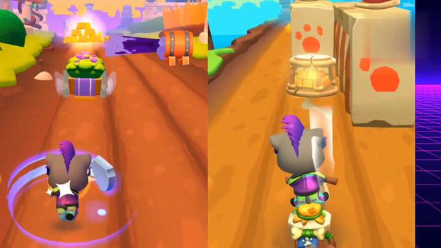 Talking Tom Gold Run 2 Gameplay Android 🟣🔵🟣 Том бег за золотом 2 Вулкан Том из Будущего