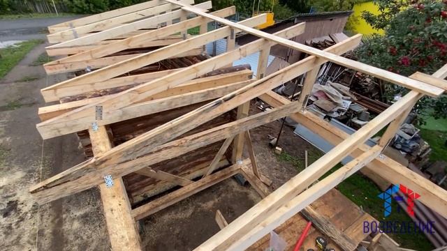 Баня 5х3 из рубленного бревна в деревне Ясыри смотреть онлайн