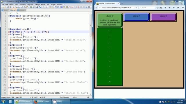Function Parameters And Caller Arguments with a For-Loop смотреть онлайн