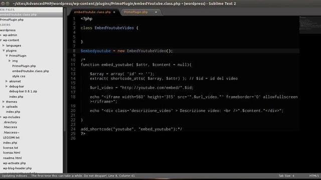 Wordpress Plugin Development ITA # 8 - Utilizziamo PHP ad oggeti nel nostro plugin смотреть онлайн