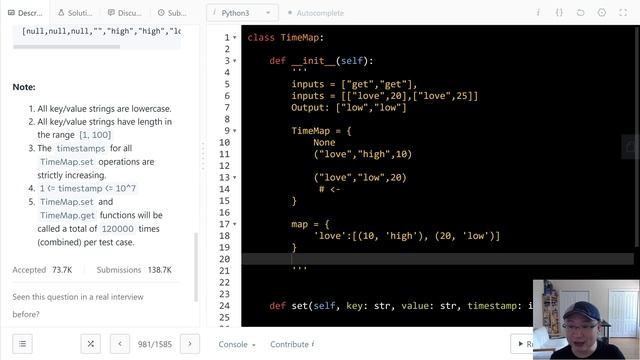 981. Time Based Key-Value Store | English | Medium смотреть онлайн