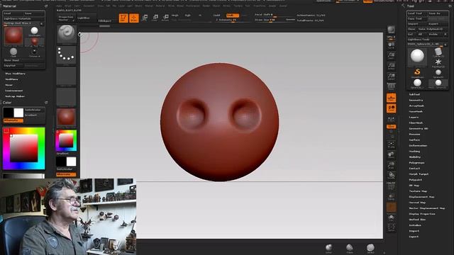 7. Zbrush- скульптинг. Глаза (Part1). Уроки самообучения смотреть онлайн