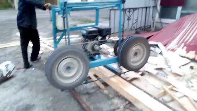 ленточная пилорама своими руками запуск. смотреть онлайн