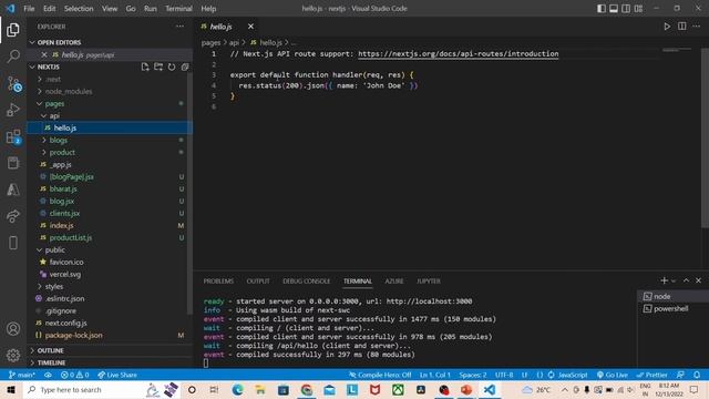 NEXT.JS TUTORIAL #25 API ROUTE IN NEXT.JS (APPLICATION PROGRAMMING INTERFACE) #nextjs #nextjs13
