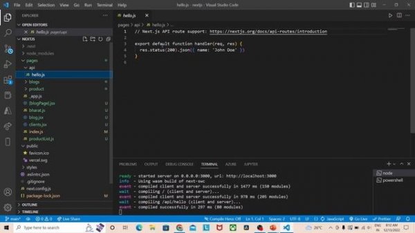 NEXT.JS TUTORIAL #25 API ROUTE IN NEXT.JS (APPLICATION PROGRAMMING INTERFACE) #nextjs #nextjs13