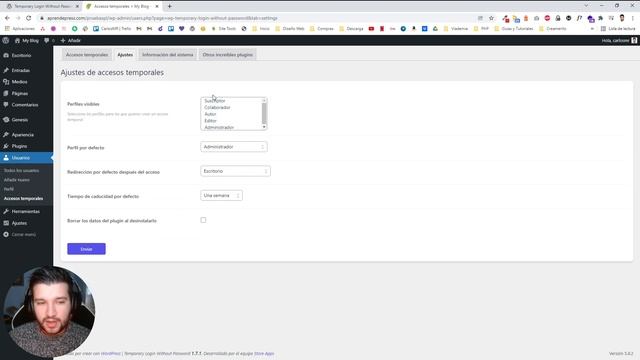 Crear accesos temporales sin contraseña en WordPress - Plugin Temporary Login Without Password смотреть онлайн
