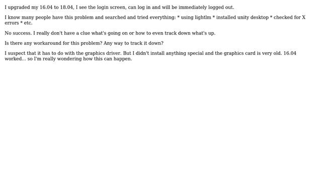 Ubuntu: 18.04 / login loop / Radeon Xpress 1250 (RS600M) on Samsung R60 plus laptop смотреть онлайн