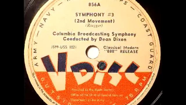 V-Disc 856 Columbia Broadcasting Symphony, Dean Dixon смотреть онлайн