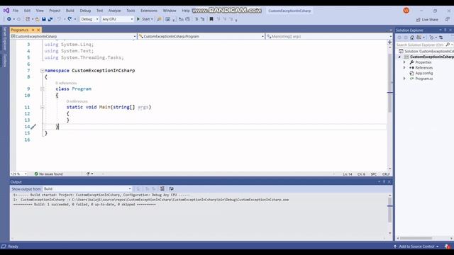 How to create Custom Exception in C# ? смотреть онлайн