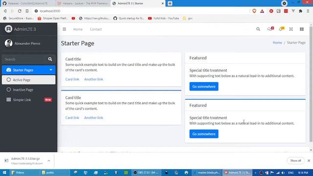 Laravel 8 From Zero Lets Gooo - pertemuan 5 (pasang template adminlte 3) смотреть онлайн