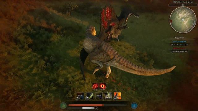 Path of Titans T-rex (speed) vs Spinosaurus смотреть онлайн