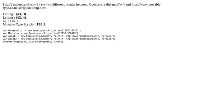GIS: Calculating distance between two points using OpenLayers смотреть онлайн