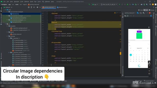 How to use Android UI widgets and components | UI controls in android studio смотреть онлайн