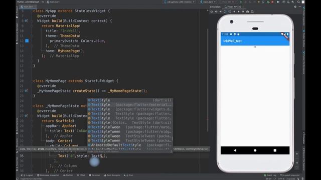 InkWell and InkResponse flutter #1 смотреть онлайн
