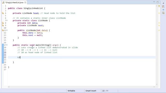 How to create a Singly Linked List in Java ? смотреть онлайн