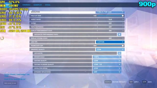 Overwatch : On Intel HD 4600 Graphics | 1080p - 900p - 768p - 720p смотреть онлайн