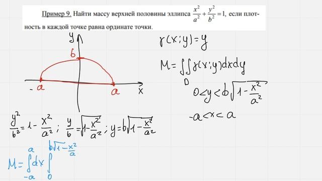 Масса через двойной интеграл смотреть онлайн