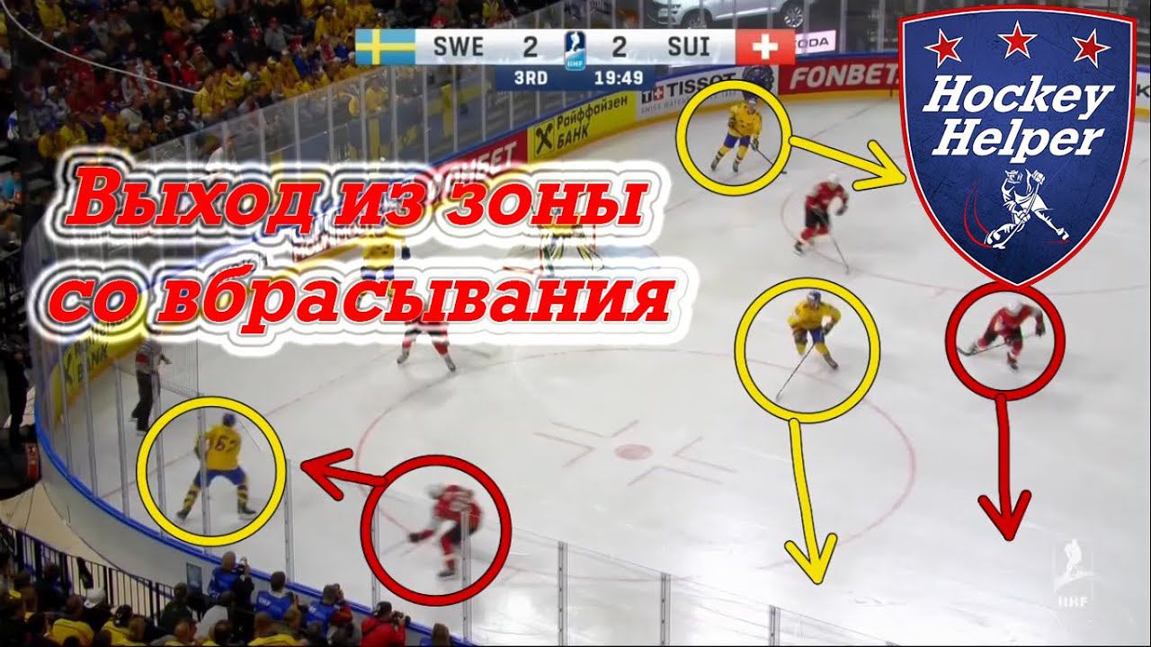 Выход из зоны со вбрасывания в хоккее (Один из вариантов) смотреть онлайн