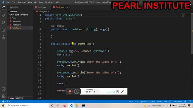 Mastering Java OOPs: Unleashing the Power of Class Return Methods | Pearl Institute Batala Tutorial смотреть онлайн