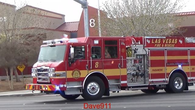 Las Vegas Fire & Rescue *NEW* Engine 8 & *NEW* Truck 8 Responding смотреть онлайн