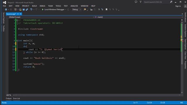 12 Do-While takrorlash operatori (Do-While loop) - C++da dasturlash darslari смотреть онлайн