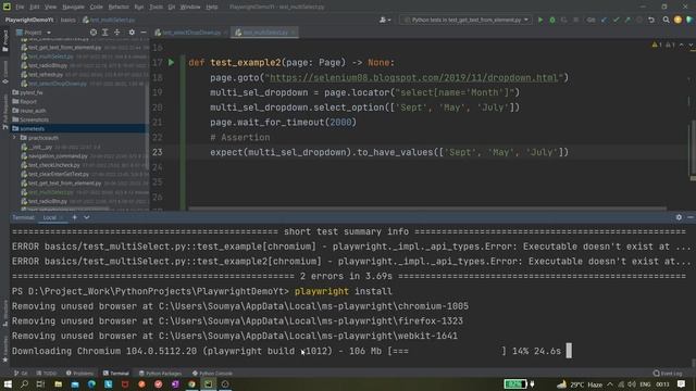 #43 Playwright with Python | Assert selected values in Multi Select Dropdown смотреть онлайн