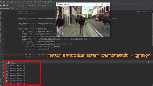 Person Detection using Haarcascade OpenCV смотреть онлайн