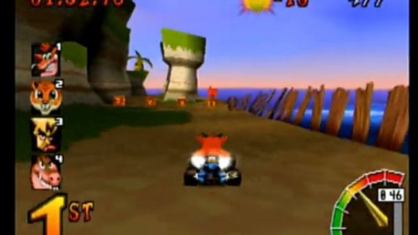 CTR Crash Team Racing: Arcade: Crash Cove: Single: Medium: 7 Laps [Race Time] - Playstation 1