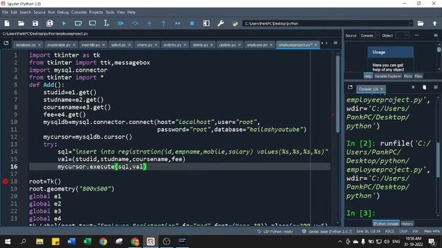 Python Project using Tkinter with MySQL Database Part 02 | MySQL 11 смотреть онлайн