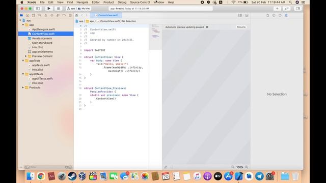 Get the touch bar on your screen with Xcode