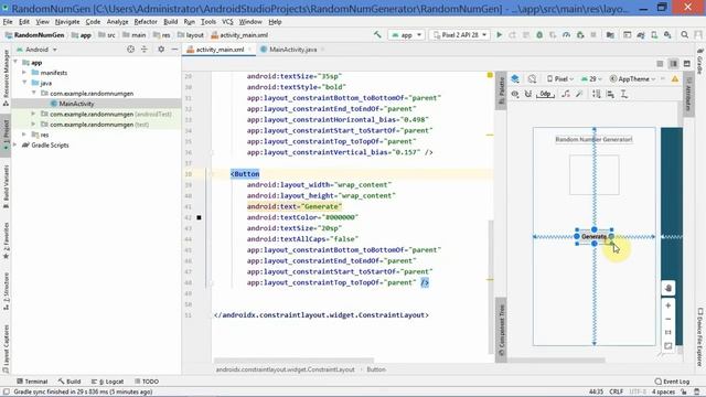 Random Number Generator Android App Development | Android Studio 2020 смотреть онлайн