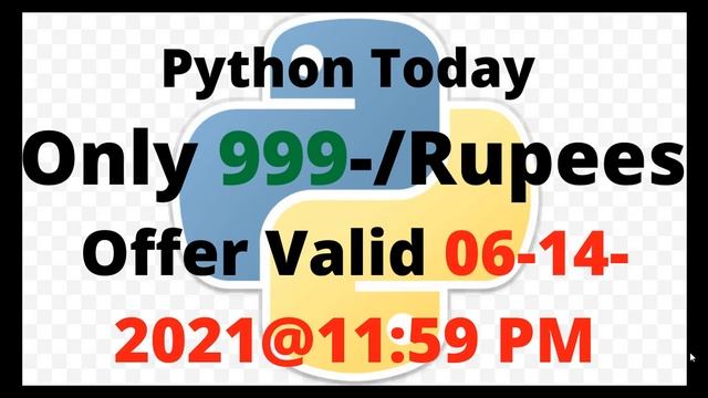 Python Today Only 999-/Rupees ?♀️Offer Valid 06-14-2021@11:59 PM | ?WhatsAPP No- 8817442344 смотреть онлайн