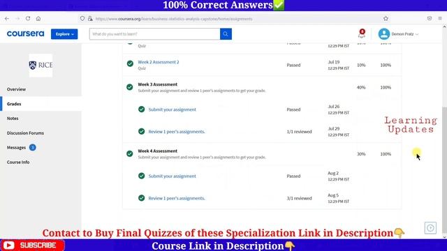 Business Statistics and Analysis Capstone | Rice University | Coursera | Course 5 Solutions смотреть онлайн