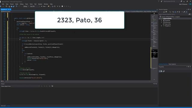 Editing a Record In a File in C# смотреть онлайн